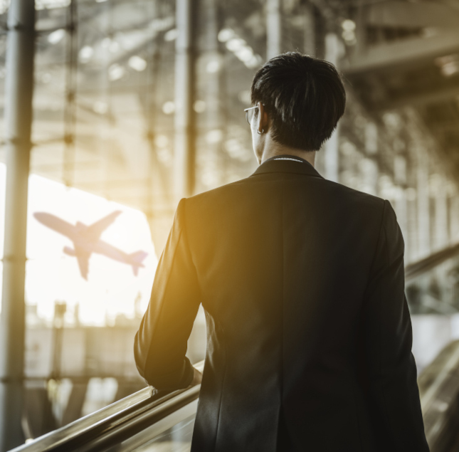 Businessman at airport