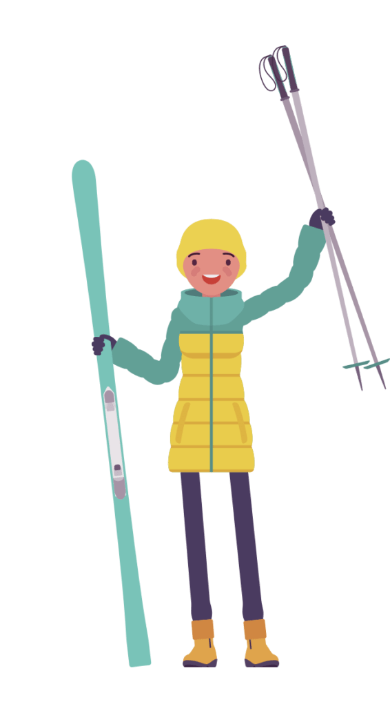 Cartoon Skiier
